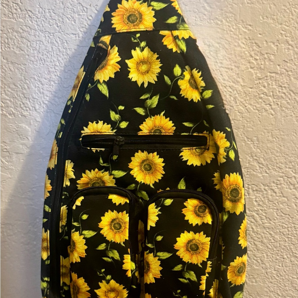 Sunflower Print Backpack